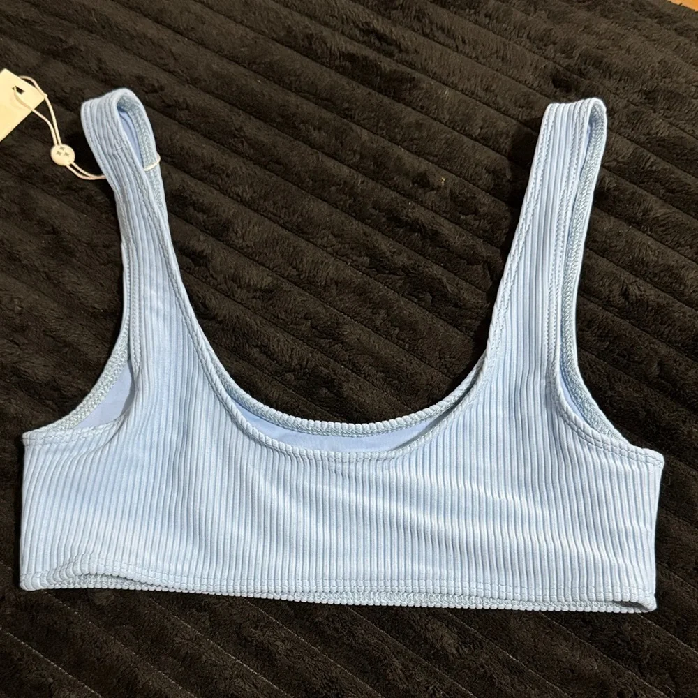 Frankie’s Bikinis Connor Ribbed Scoop Bikini Top